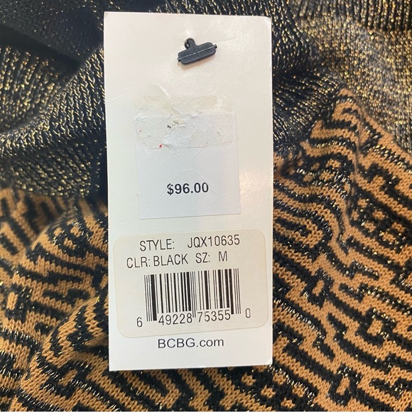 BCBG Maxazria Metallic Patterned Turtleneck Sweater - Picture 6 of 6